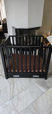 TWF Box Lieke zwart in hoogte verstelbaar inclusief boxlade 3 boxkleden