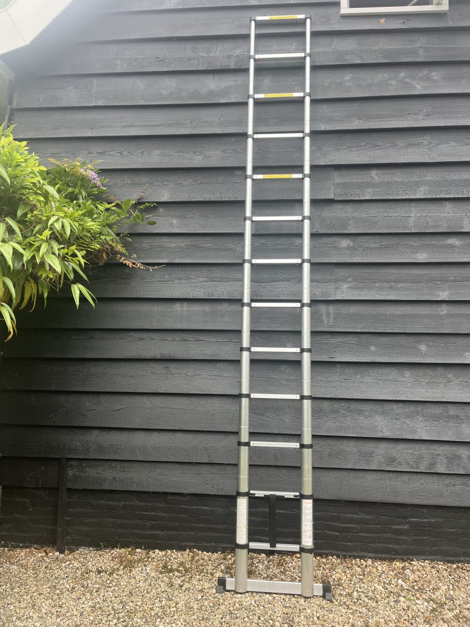 Inschuifbare ladder, 4.4 meter. 1x gebruikt