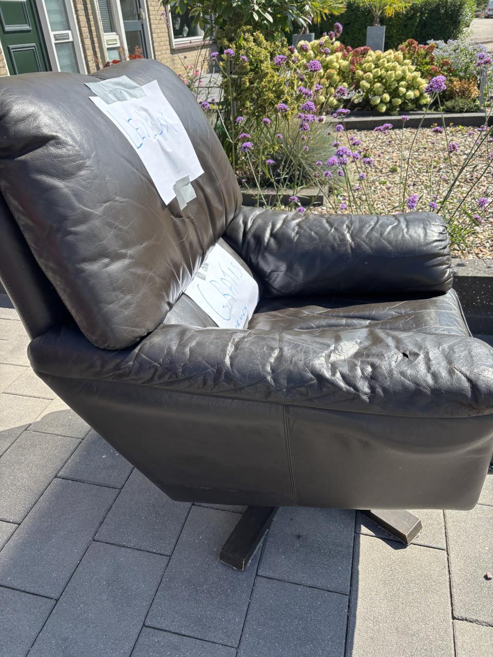 Leolux stoel bruin gratis ophalen Koudekerke