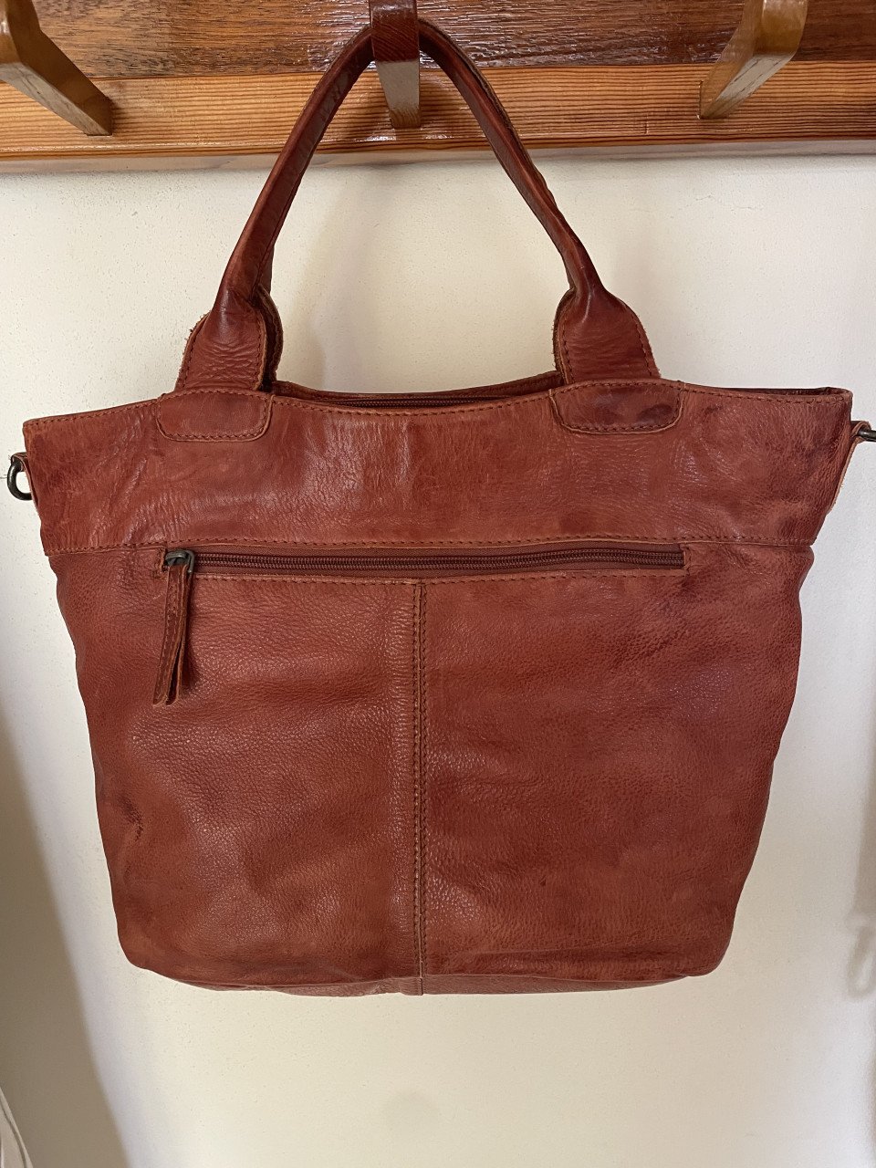 Mooie bruine lederen (schouder)tas