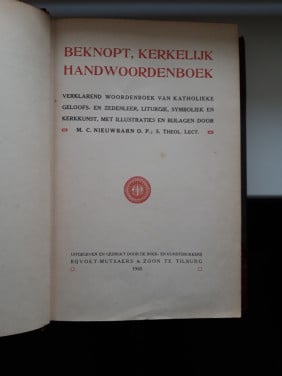 Vintage: Kerkelijk Handwoordenboek 1910