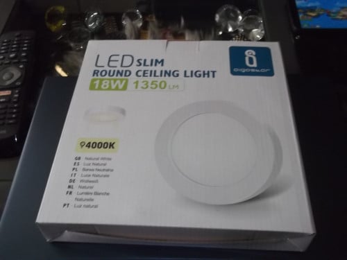 3 LED plafonnieres rond wit 18 Watt