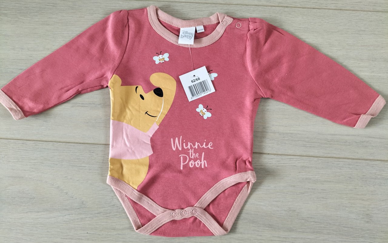 Disney romper Winnie the Pooh donkerroze maat 62/68