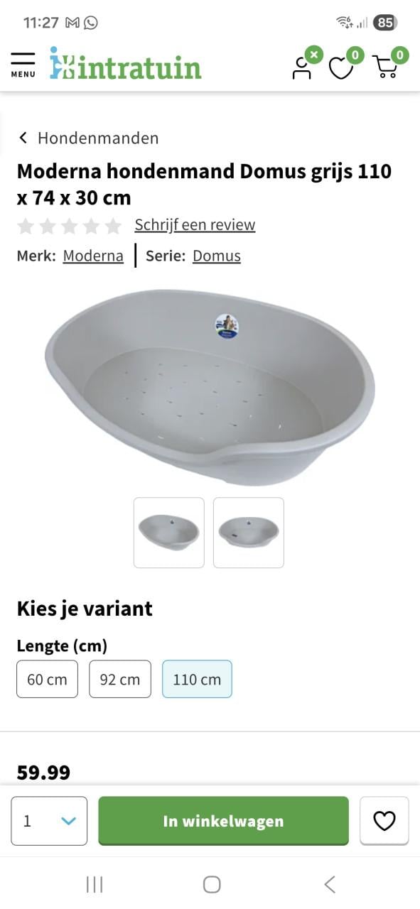 Grote hondenmand kunsstof
