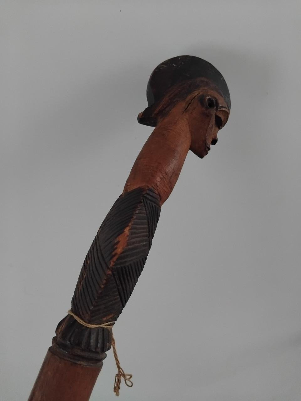 Antiek Uniek Ceremoniële Statusstok Ethiopië