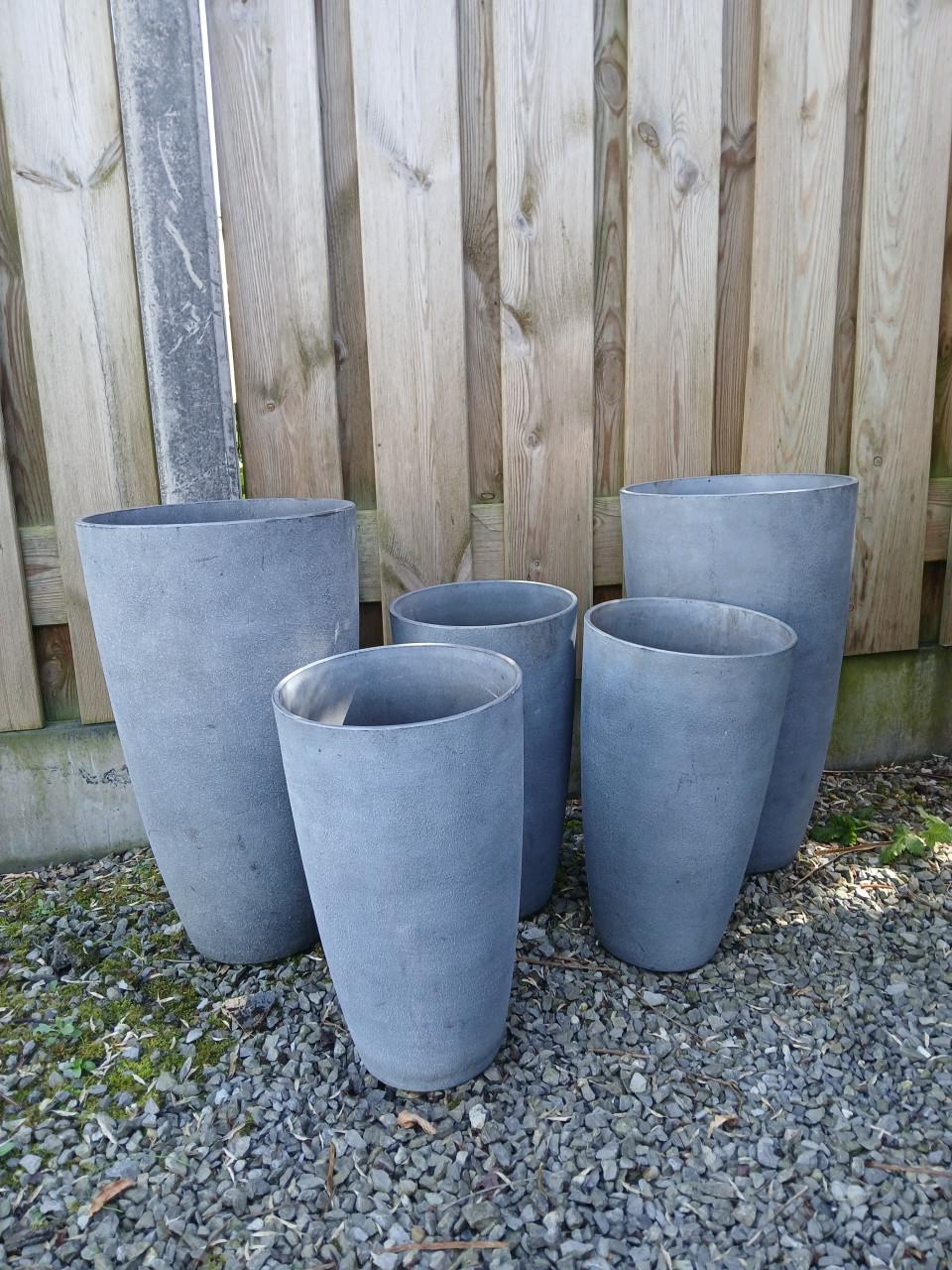 Set hoge bloempotten