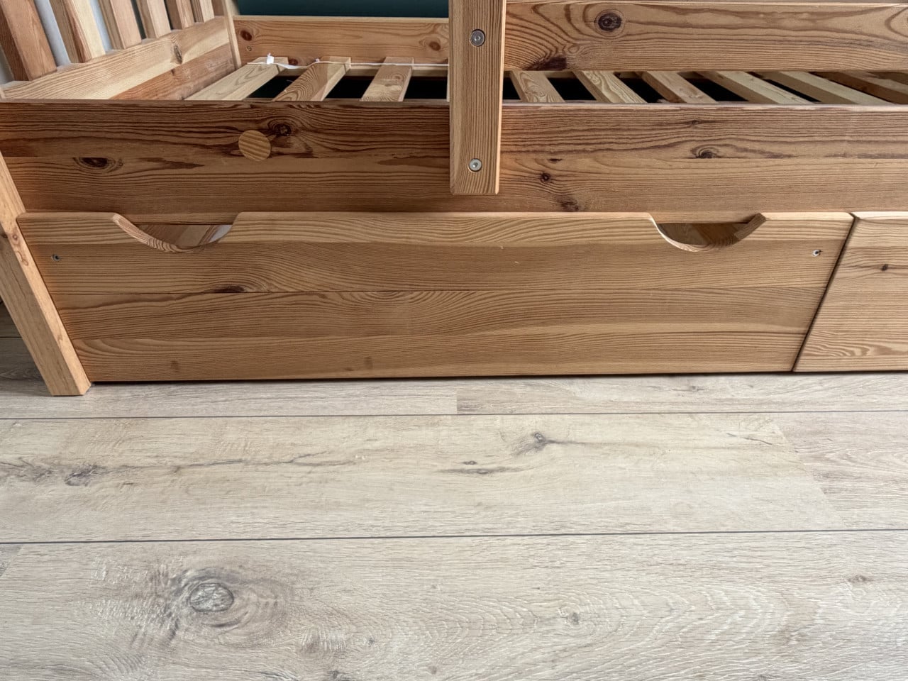 Eiken houten bed 200 x 90cm