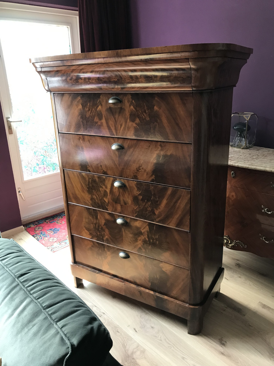 Antiek houten ladenkast