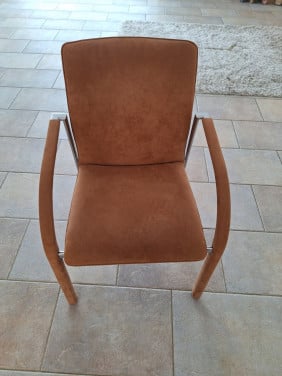 Vier eetkamer stoelen alcantara