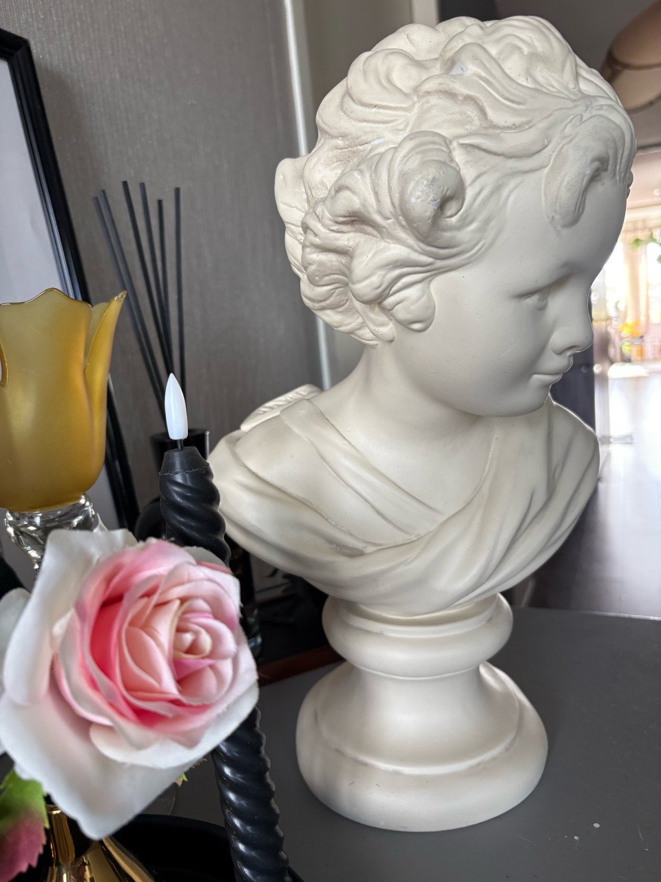 Gipsen sculptuur Jongens buste