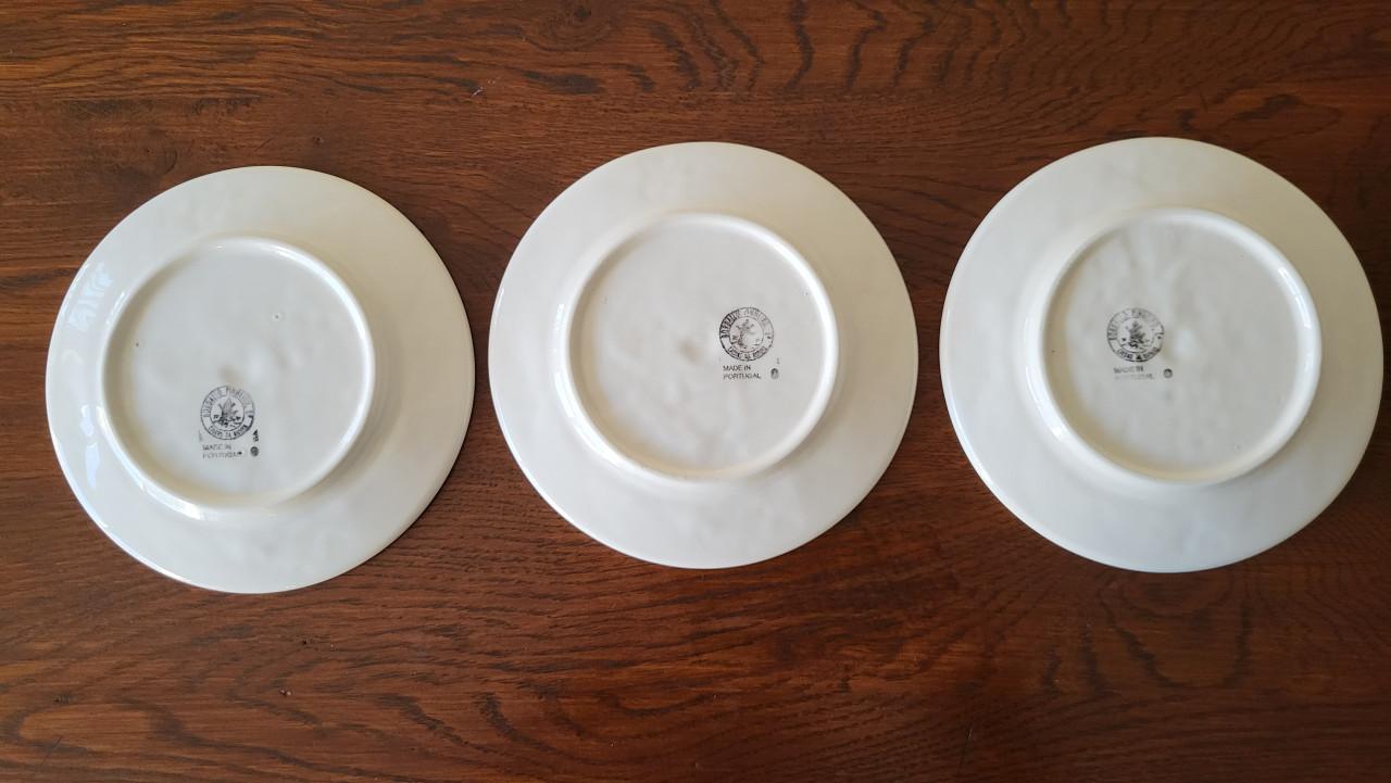 Set van 3 Bordallo Pinheiro bordjes dia 16 cm