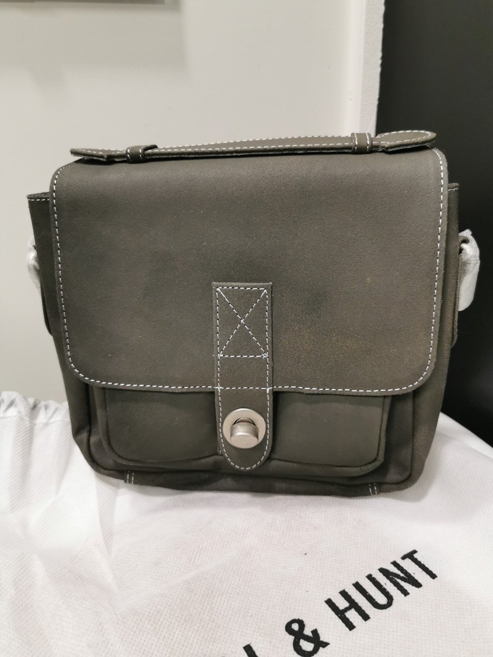 Bull & Hunt messengerbag leer - nieuw