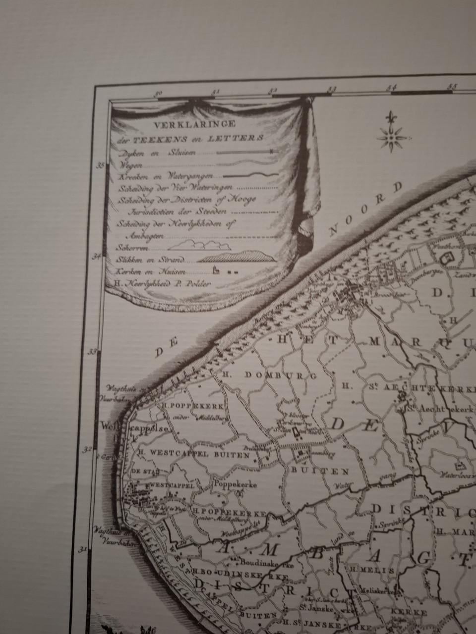 Oude kaart Walcheren