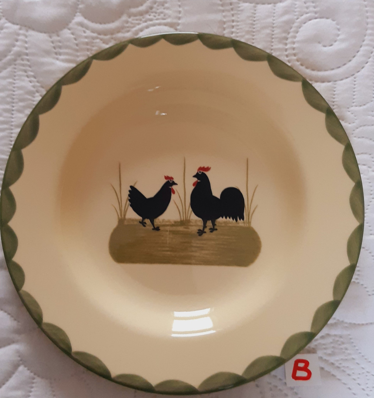 Kip & Haan servies: diep bord, 2 stuks
