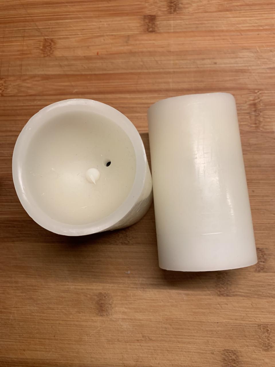 Set van twee Livarno Home LED kaarsen, gemaakt van echt wax