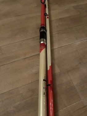 Te koop zeehengel lang 4.20 meter werpgewicht 100 tot200 gram