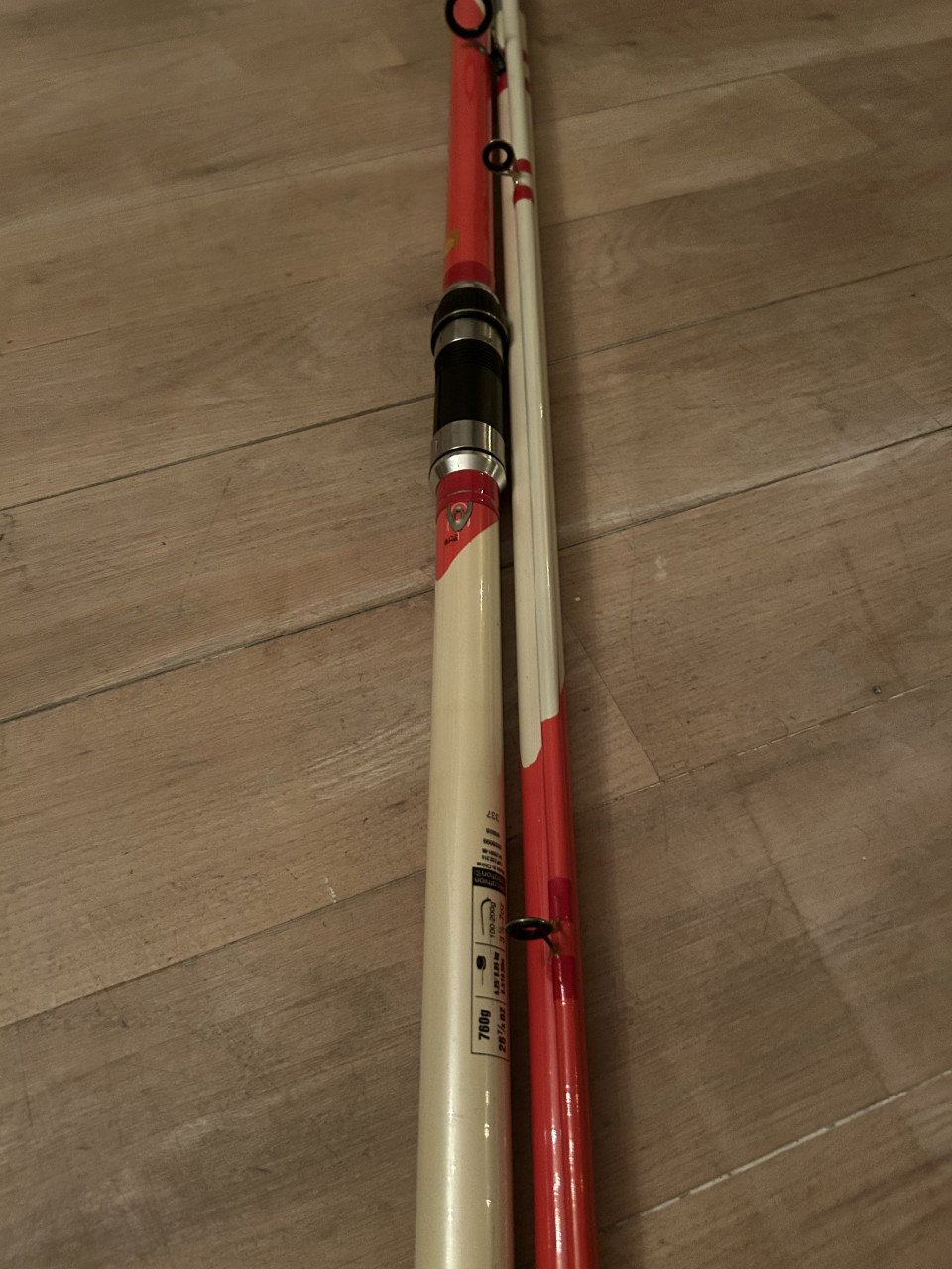 Te koop zeehengel lang 4.20 meter werpgewicht 100 tot200 gram
