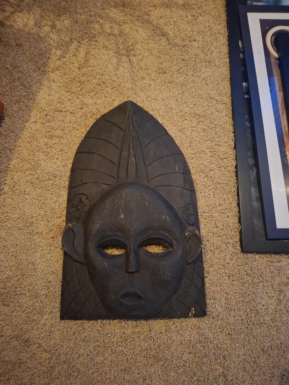 3 houten grote maskers echt hout