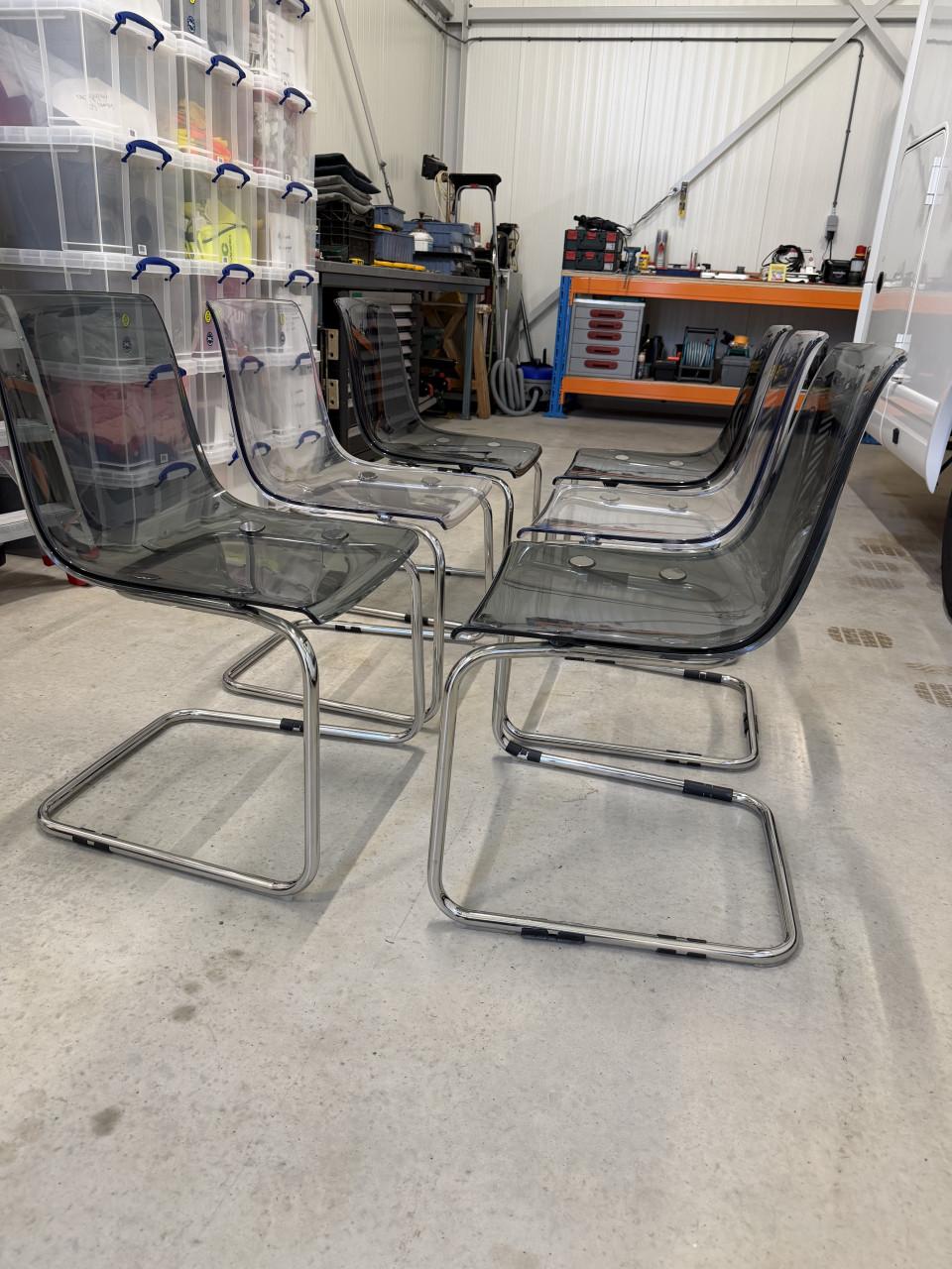 Eetkamerstoel Ikea Tobias transparant