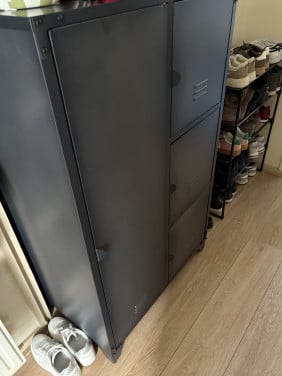 Lockerkast Vintage look donkergrijs/zwart