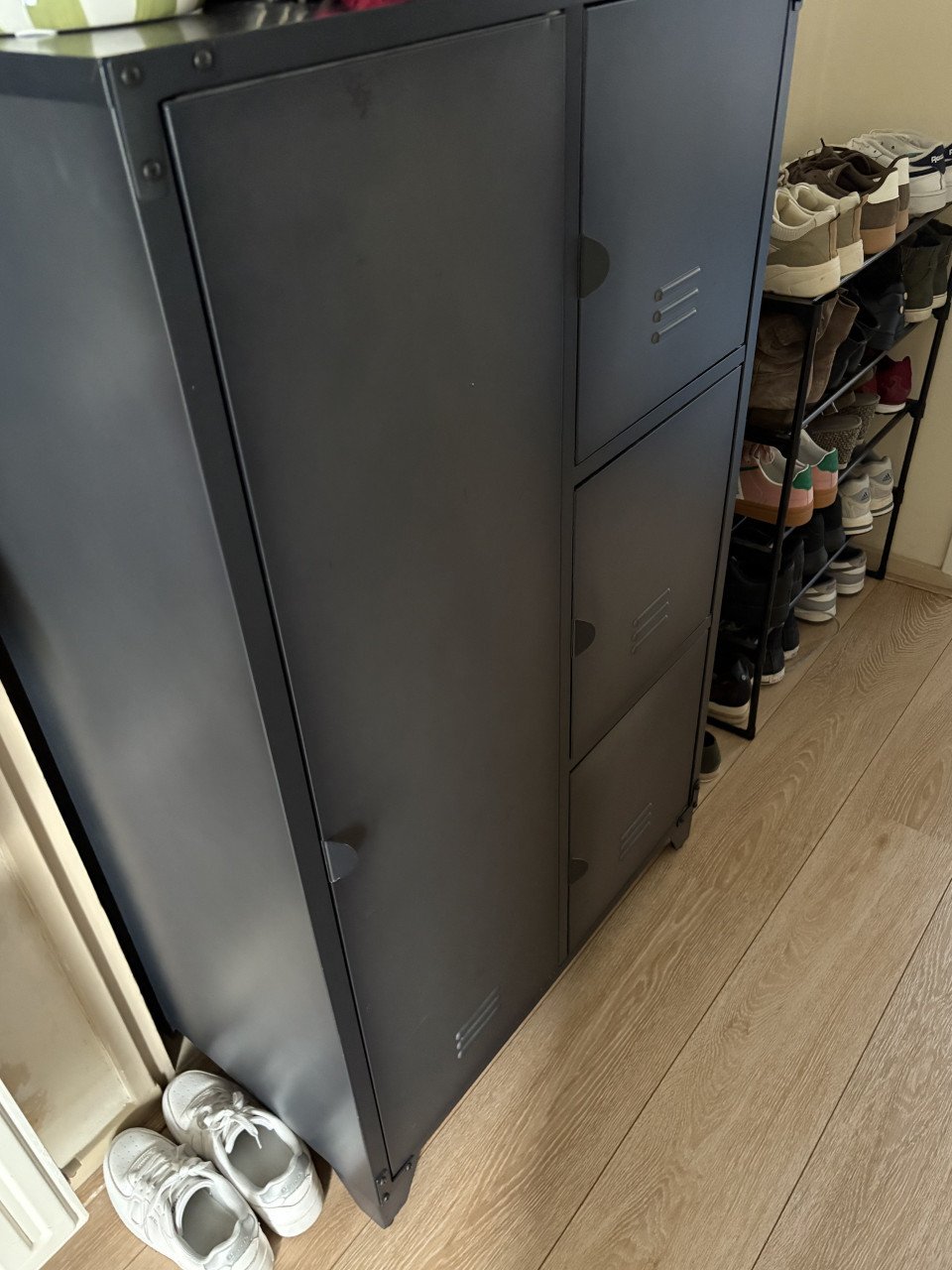 Lockerkast Vintage look donkergrijs/zwart
