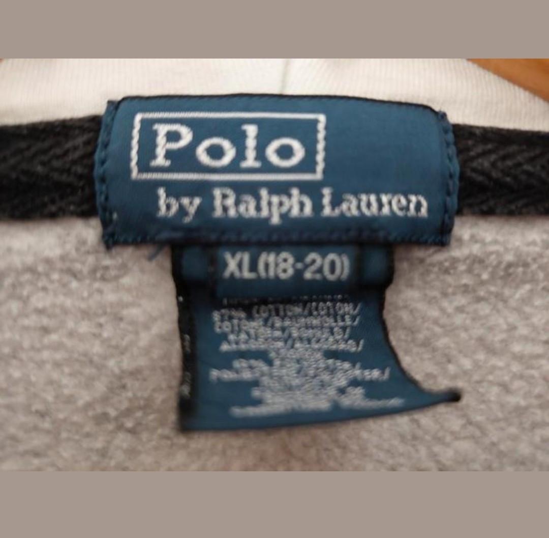 Ralph Lauren hoodyvest mt large zwart/wit geblokt