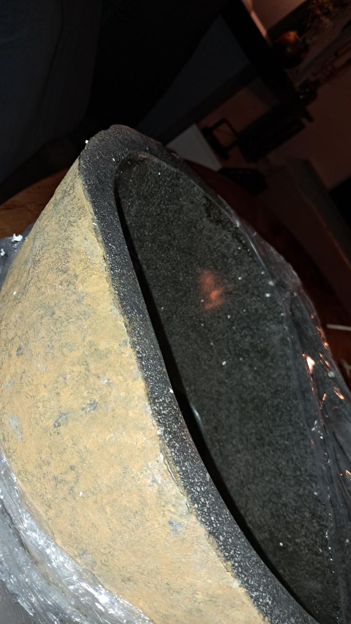 Zware rivier stenen opbouw waskom