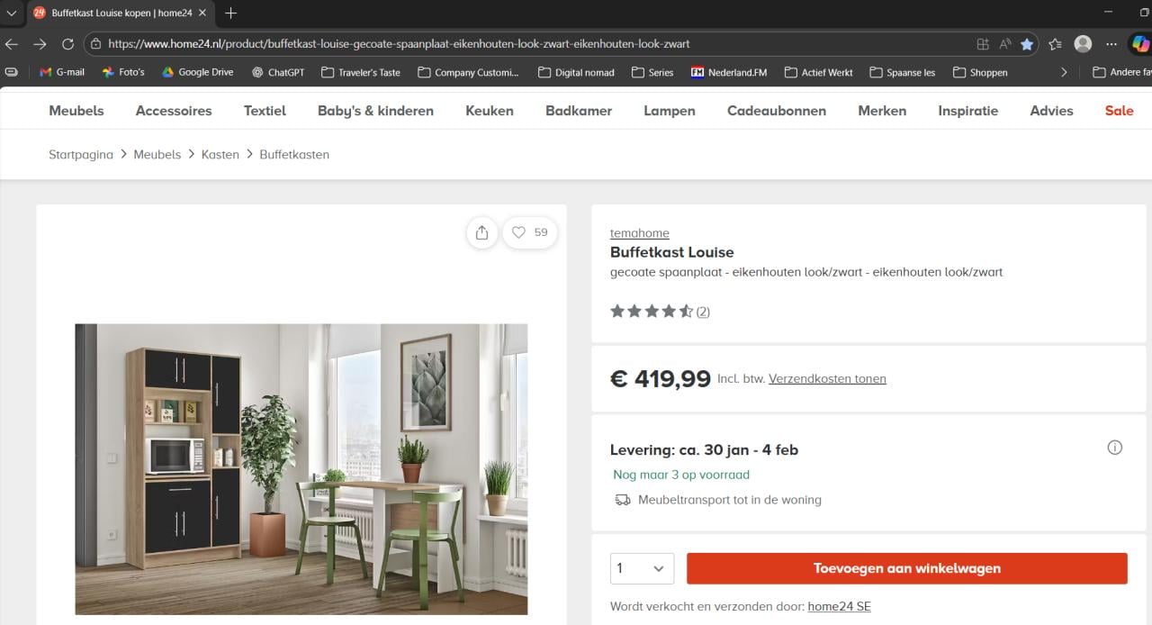 Buffetkast - NIEUW in doos