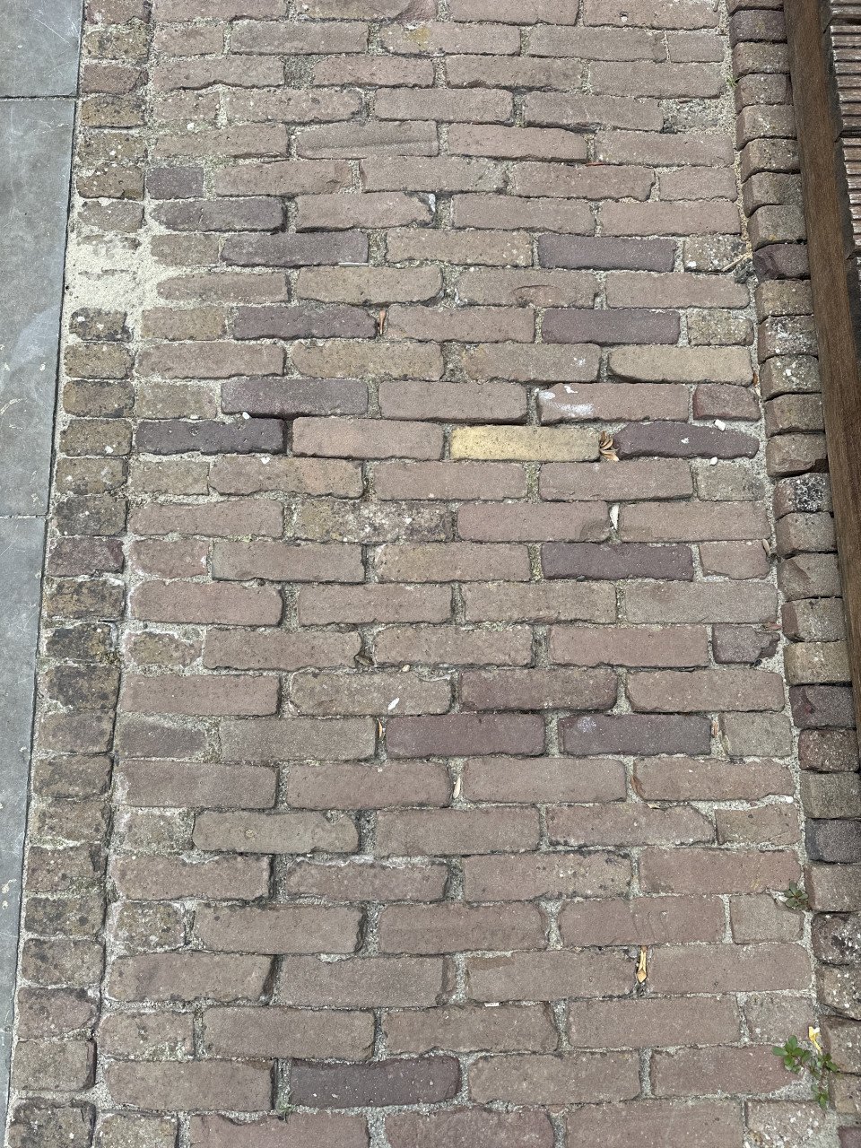 Oude gebakken klinkers