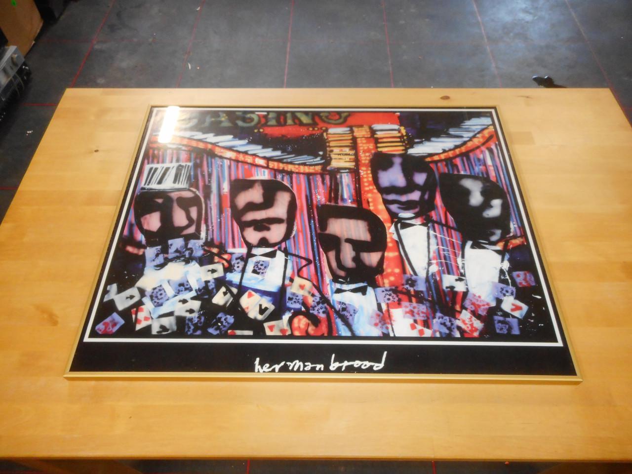 Herman Brood in mooie alu. lijst