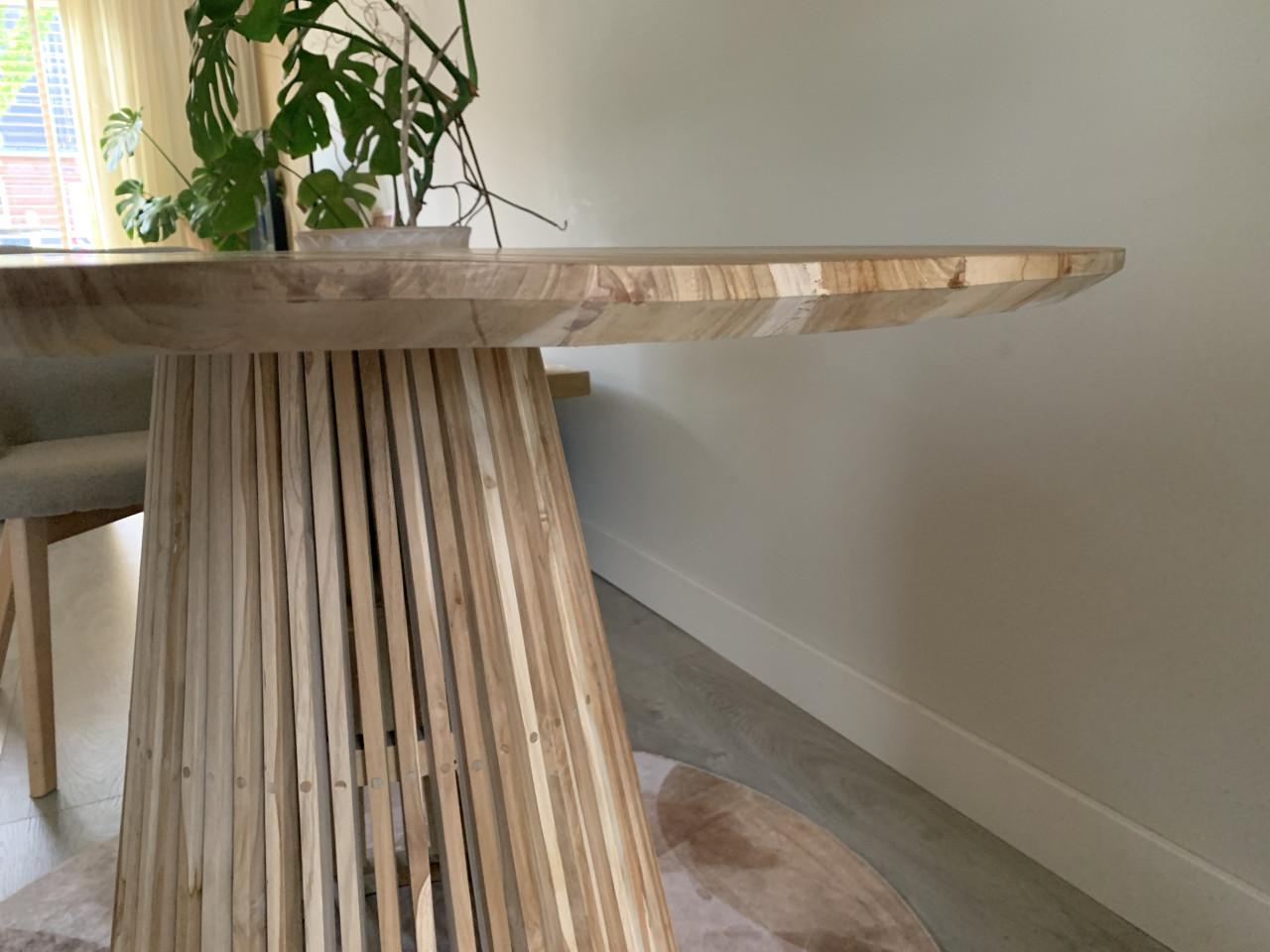 Eettafel 120 cm doorsnee hoog 78 cm