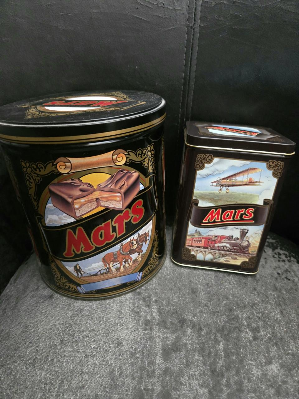 2 vintage blikken Mars jaren 80
