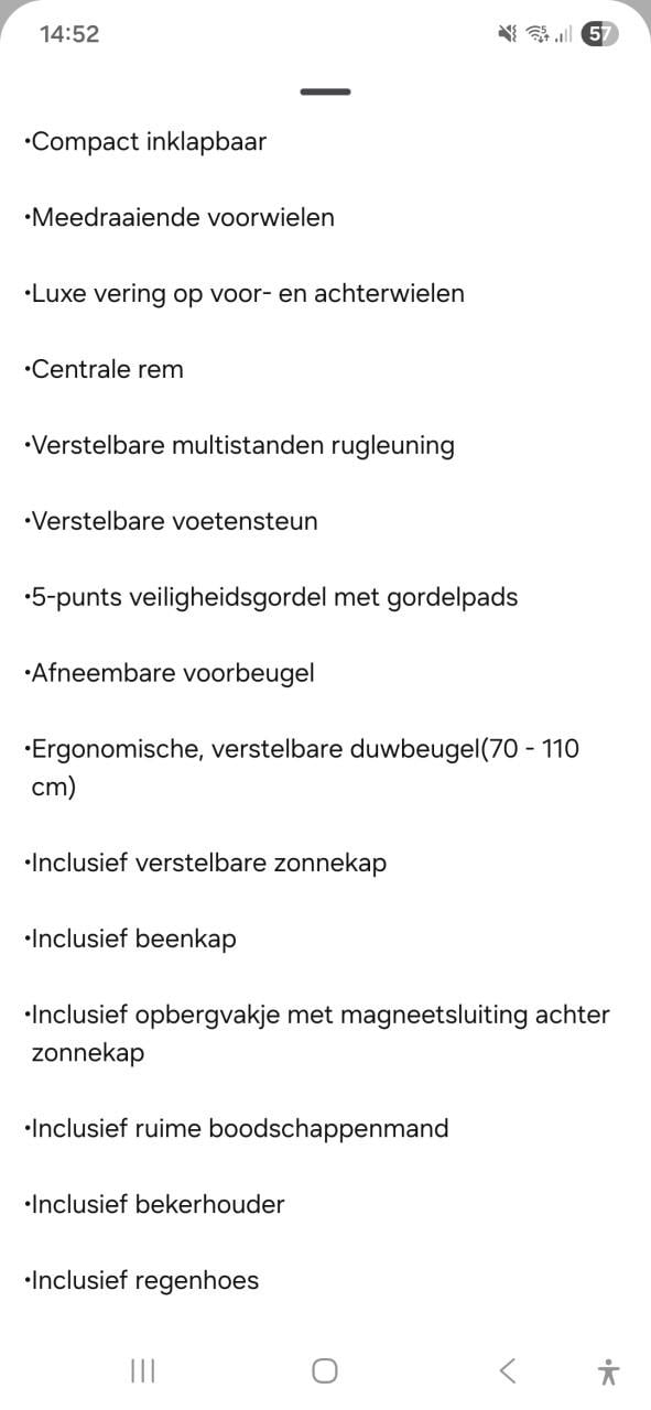 Buggy 4baby inclusief beenzak en regenhoes