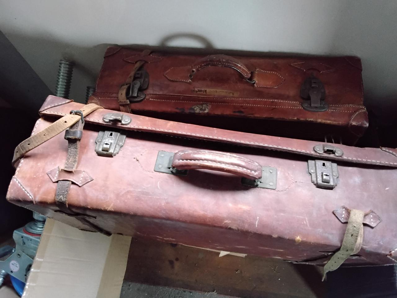 Lederen koffers vintage