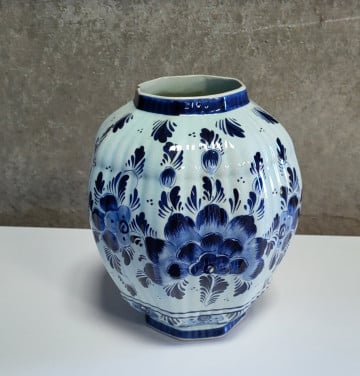 Handgeschilderde Delfts Blauwe antieke vaas / pot