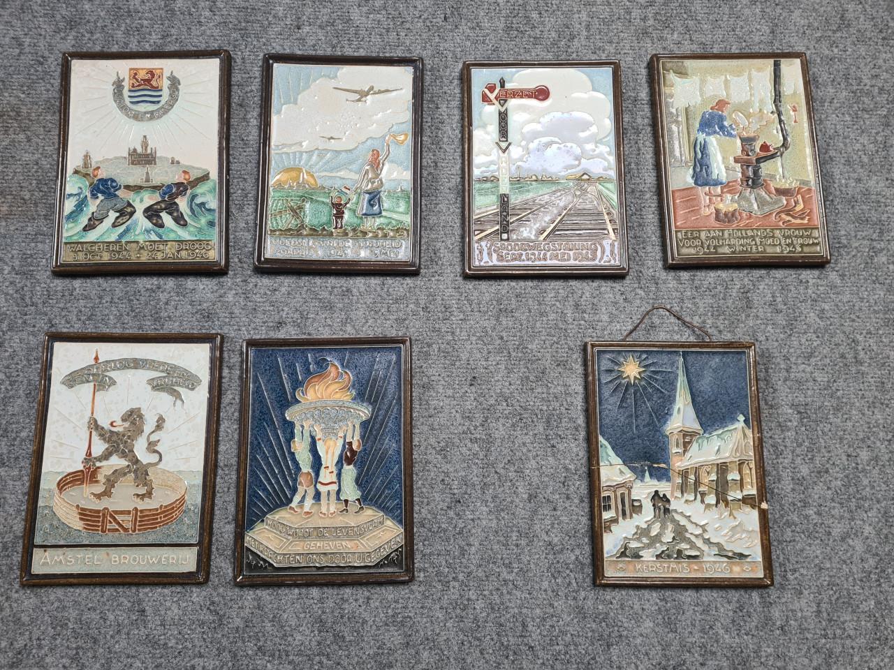 7 oude delftse bordjes