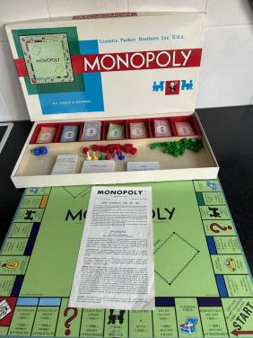 Vintage Monopoly spel.