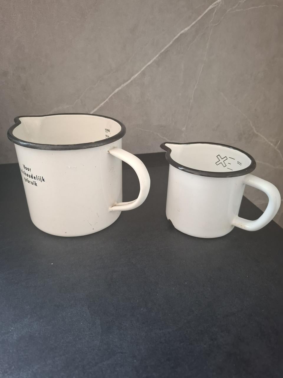 Set Emaille maatkannen