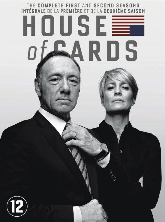 DVD House of cards seizoen 1 & 2 compleet (1 keer bekeken)