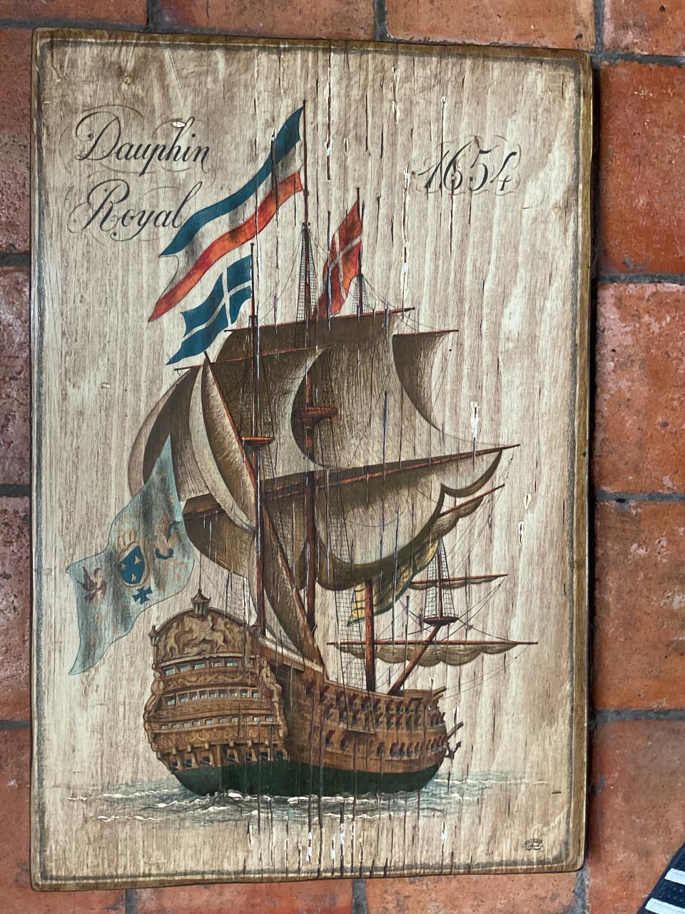 Schilderij op houten paneel
