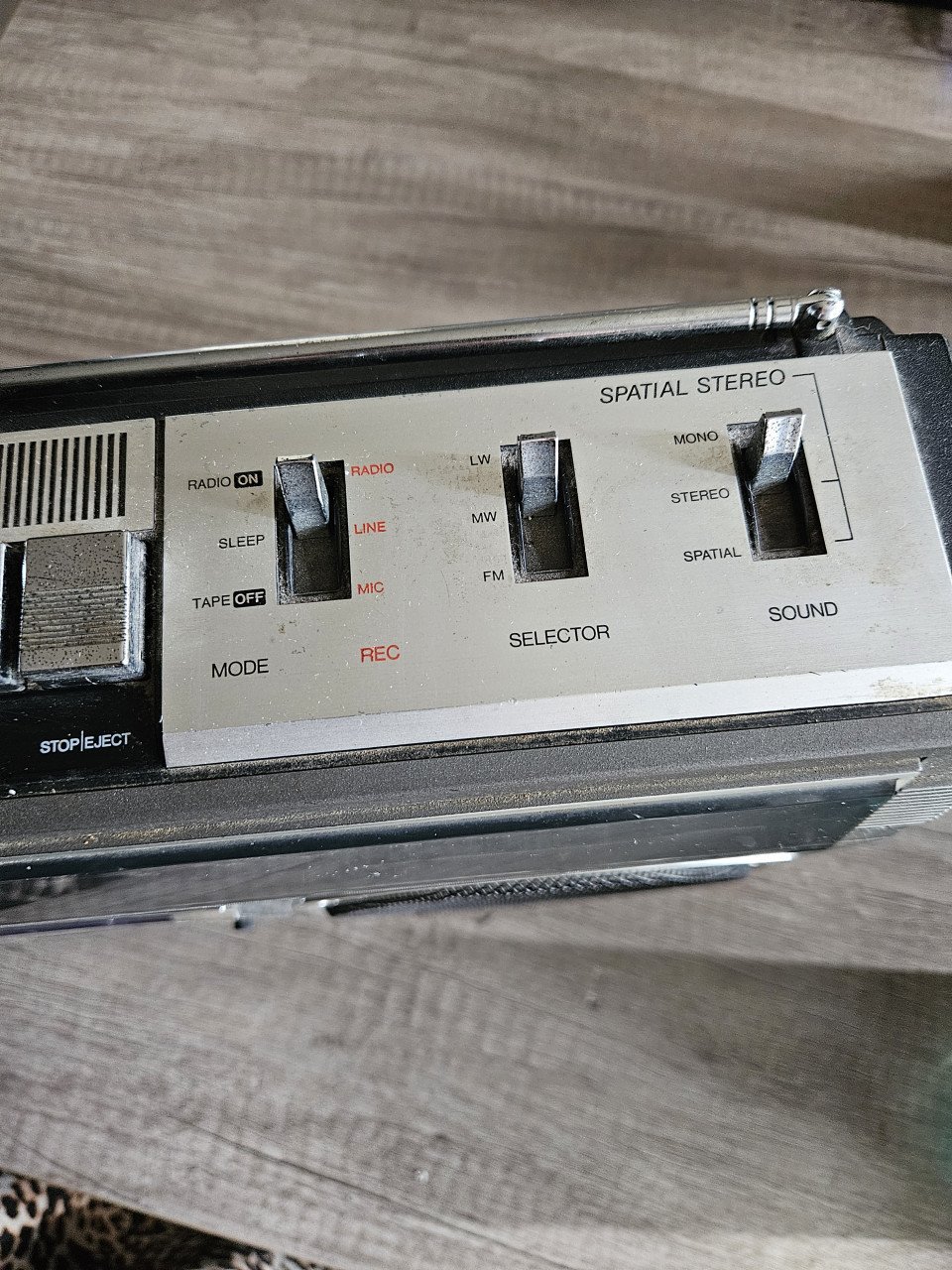 Vintage jaren 80 Philips Large 22AR510 Cassette Recorder (boombox)