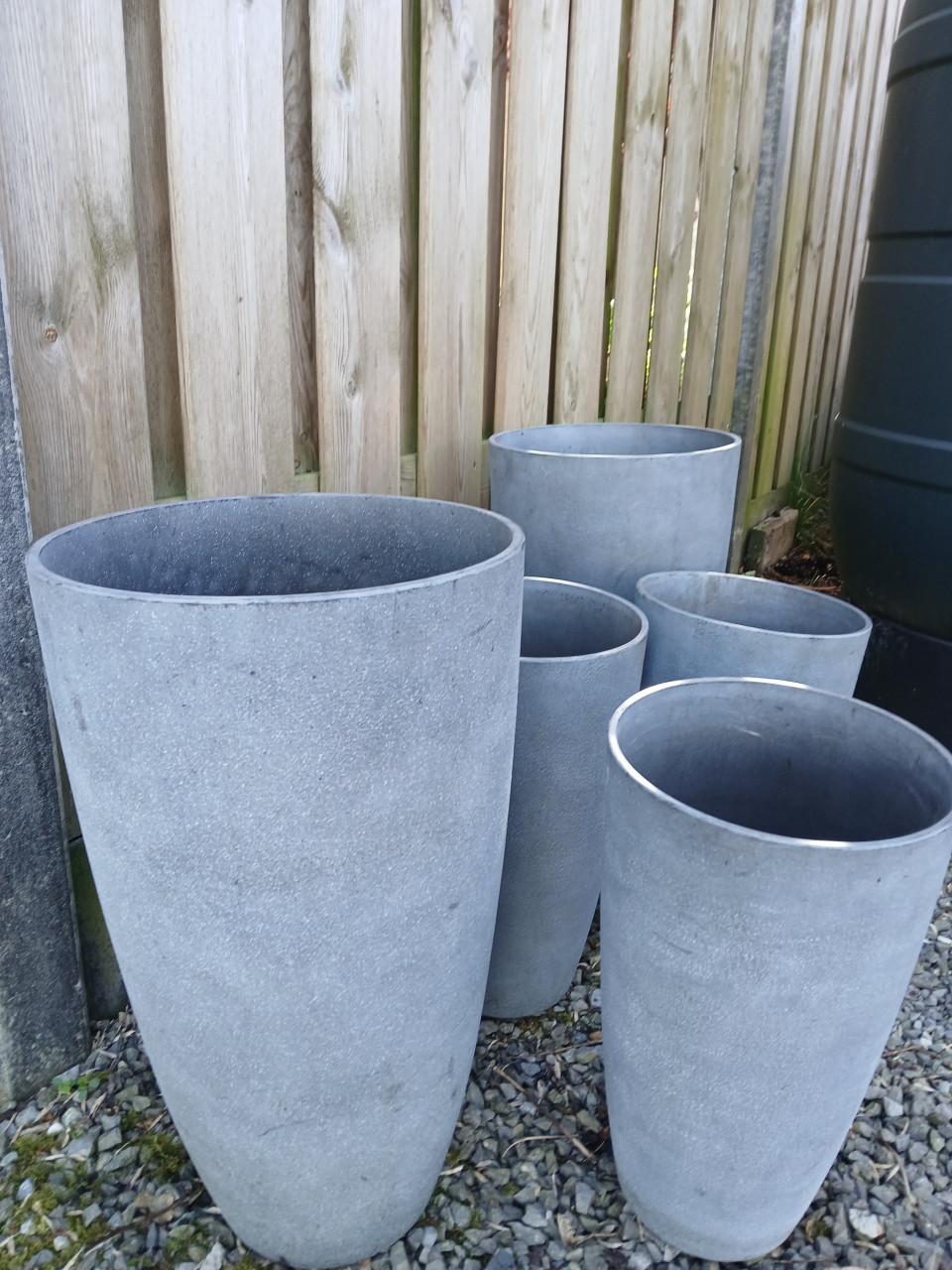 Set hoge bloempotten