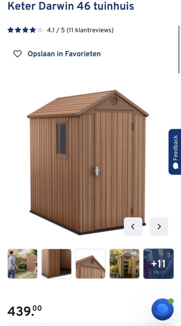Tuinhuis keter darwin 46 bruin
