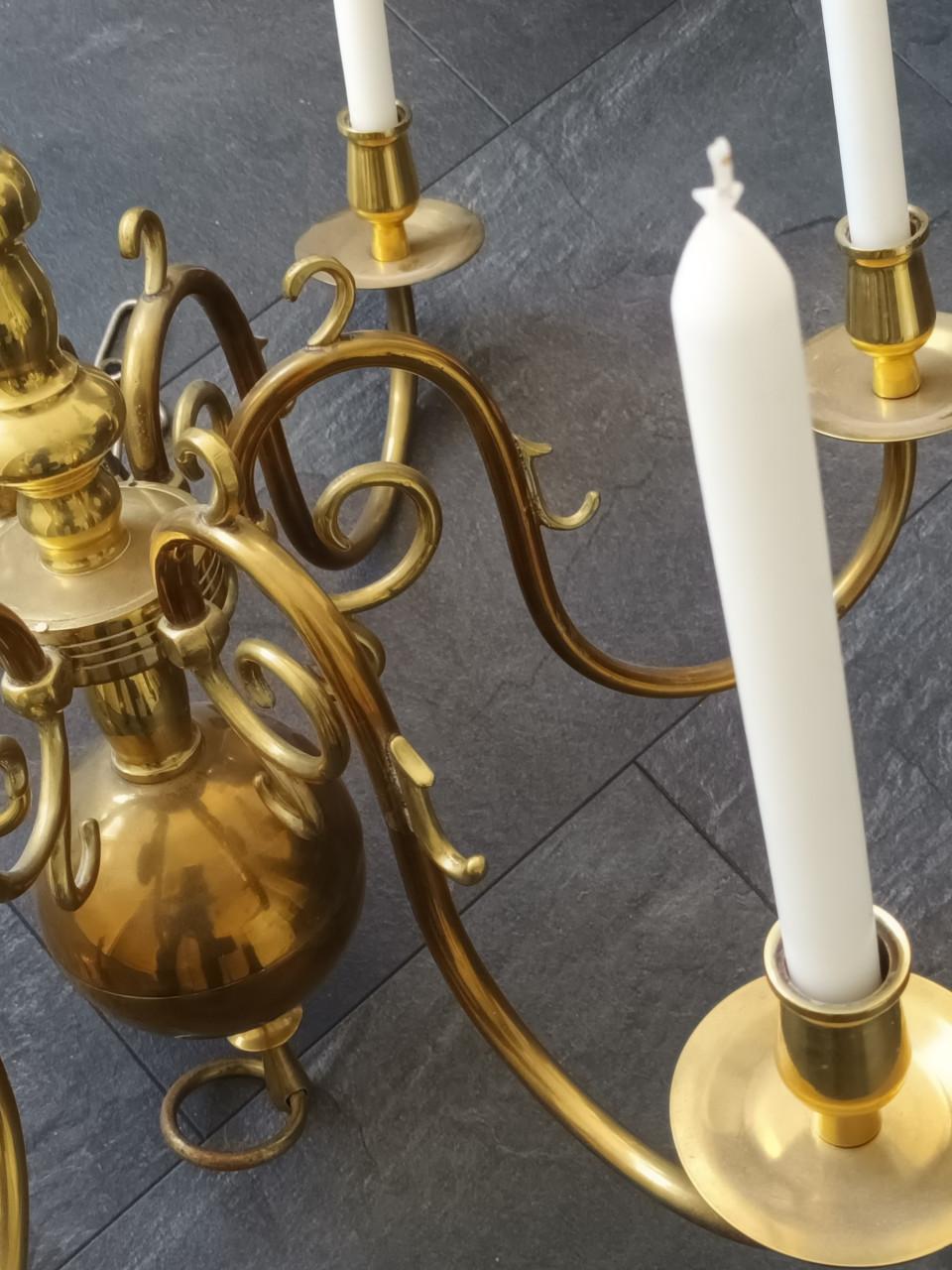 ANTIEKE KOPEREN KAARSENKROON