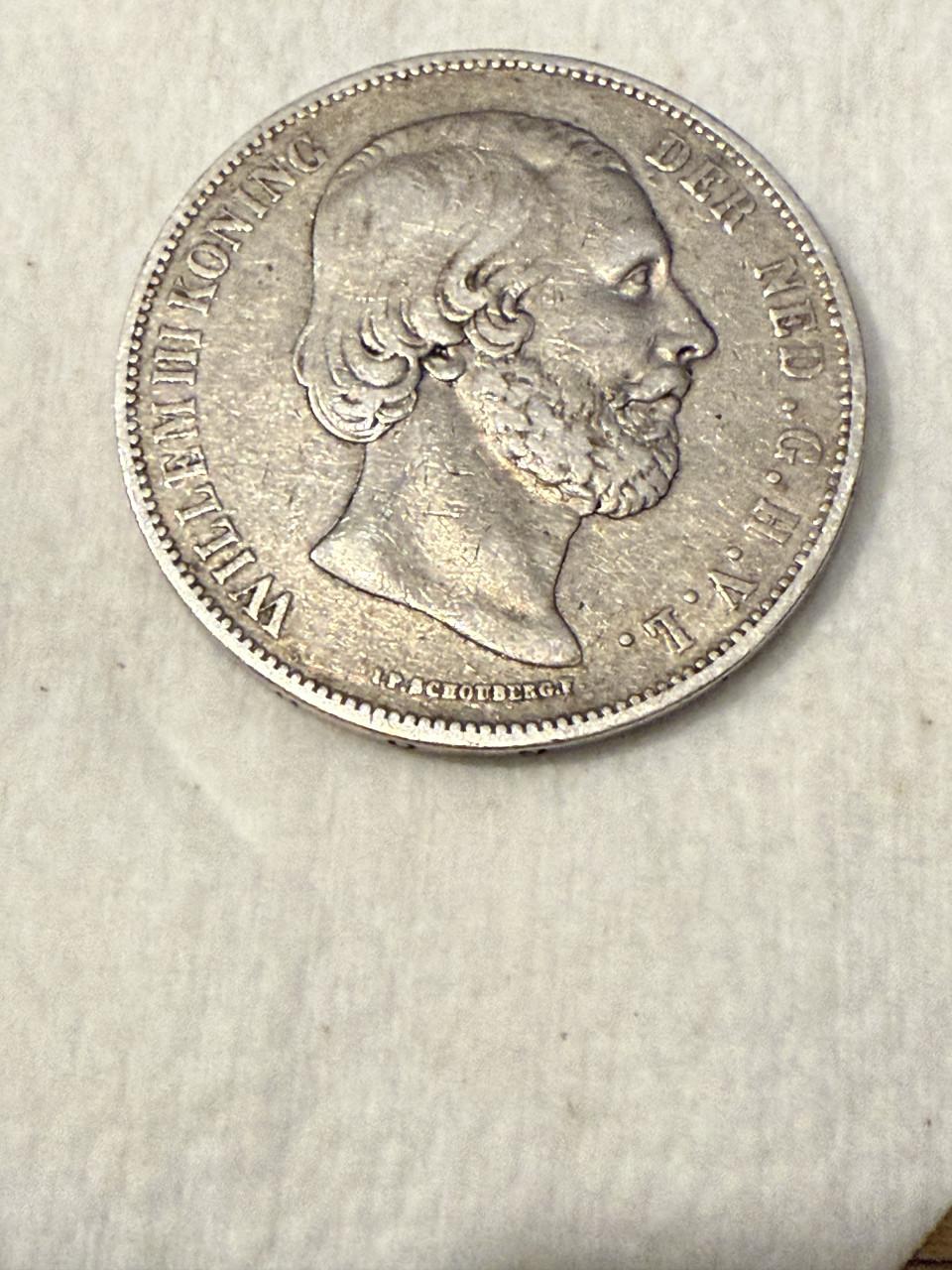 Zilveren rijksdaalder 1872 Koning Willem 3