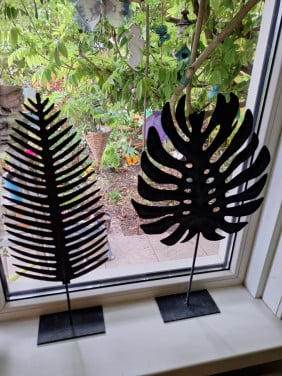 2 x metalen decoratie