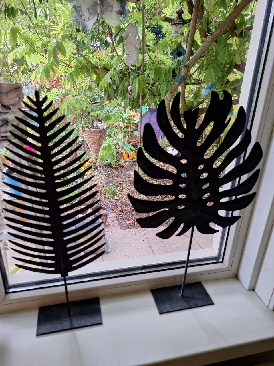 2 x metalen decoratie