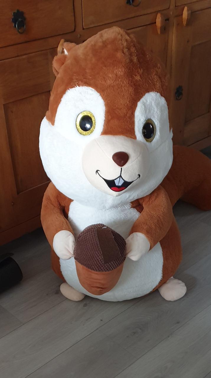 Hele grote pluche eekhoorn knuffel