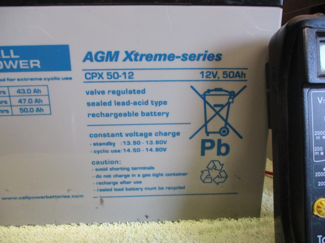 2 zgan AGM 12v-50Ah accu,s scootmobiel