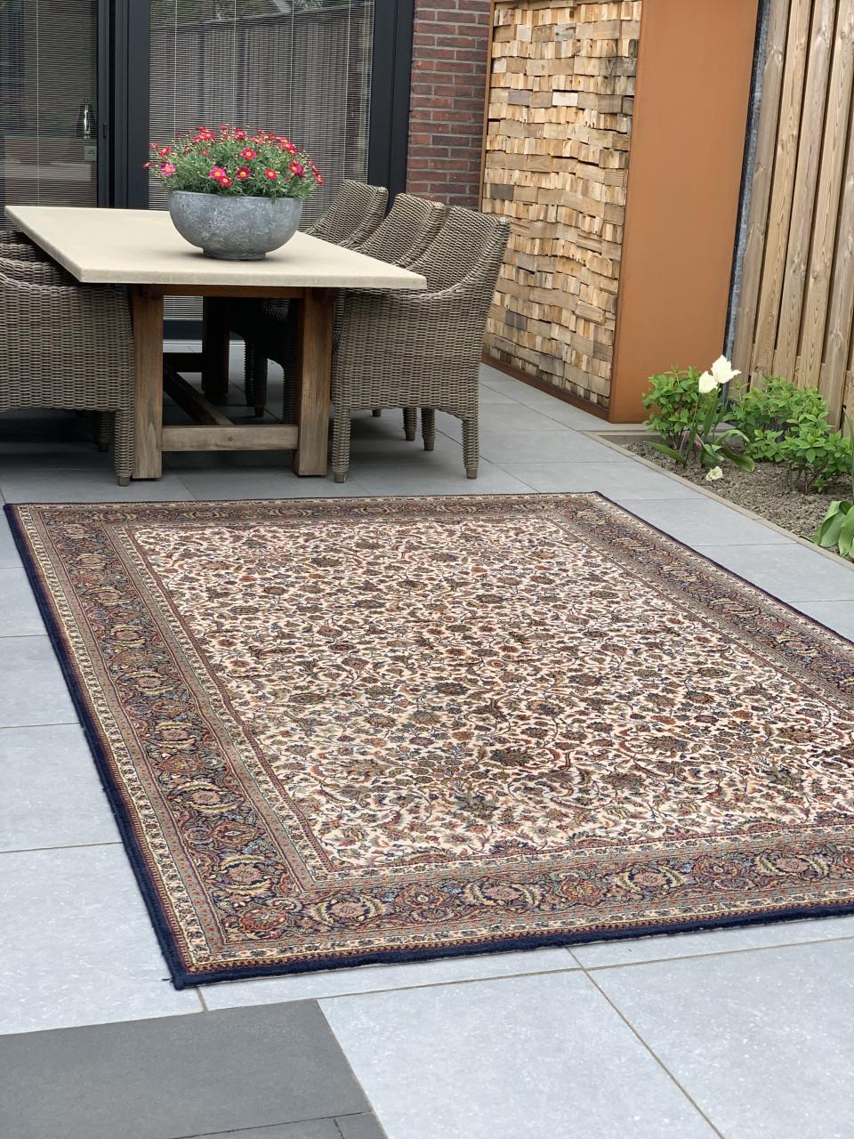 ✨Schitterend Sfeervol Donkerblauw Vintage Vloerkleed Zuiver Scheerwol ✨